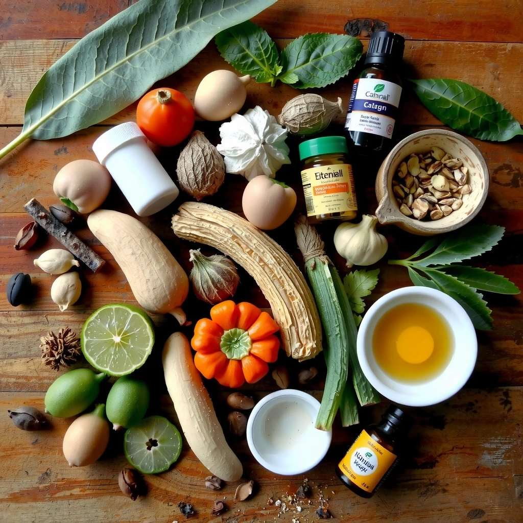 Selección de hierbas y plantas medicinales