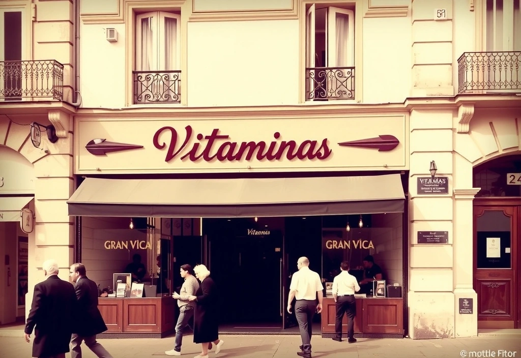 Fachada antigua de la tienda Vitaminasgranviamadrcz