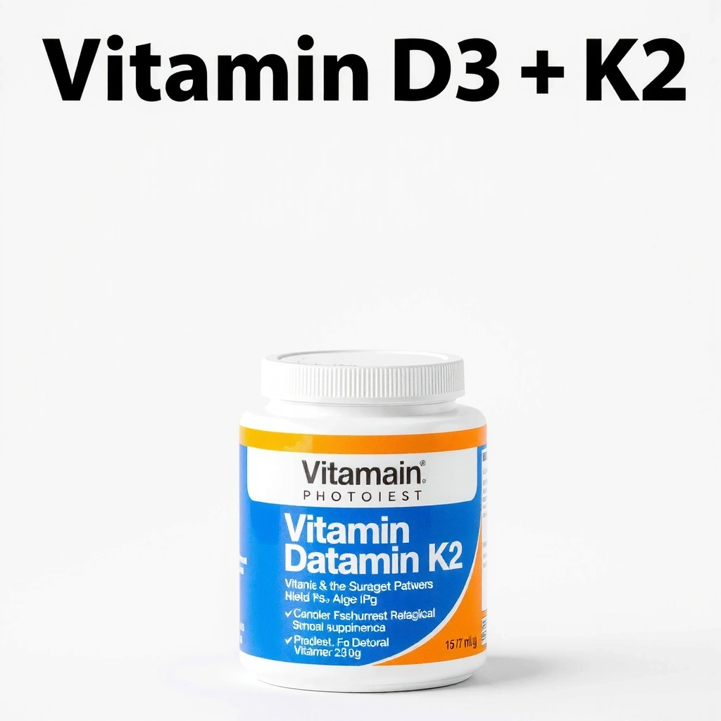 Suplemento de Vitamina D3 con K2 para huesos